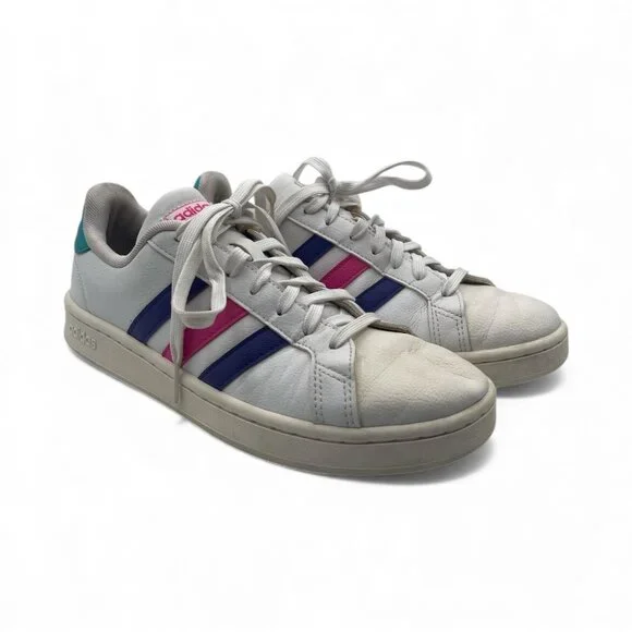 Adidas Women’s Grand Court Energy Ink White Leather Lace Up Sneakers US 9 - Picture 2 of 7